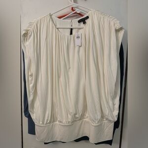 Banana Republic sleeveless dress top. Size xl. Off-white.